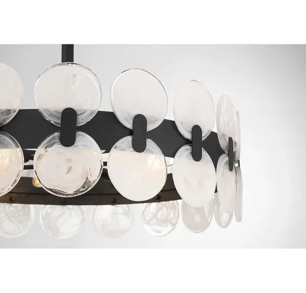Boca 10-Light Chandelier in Matte Black - Image 6