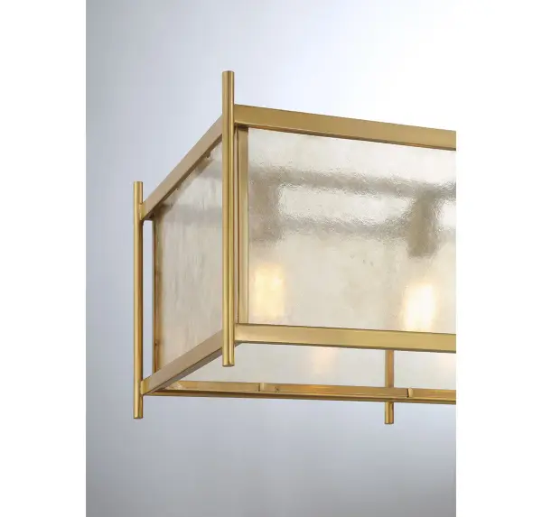 Jacobs 5-Light Linear Chandelier in Warm Brass - Image 6