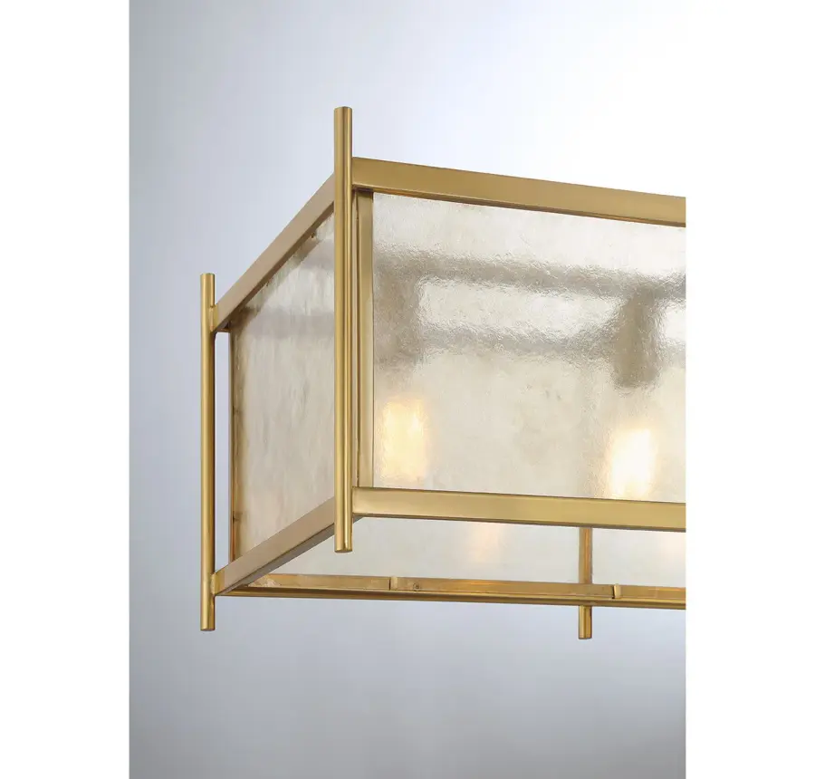 Jacobs 5-Light Linear Chandelier in Warm Brass - Image 6