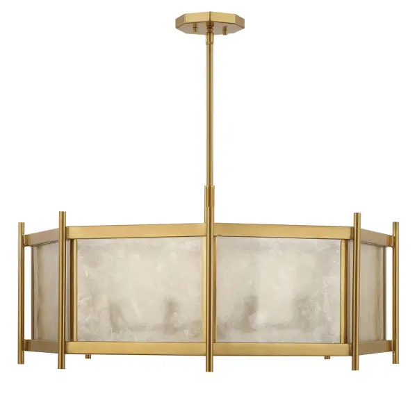 Jacobs 8-Light Chandelier in Warm Brass - Image 2