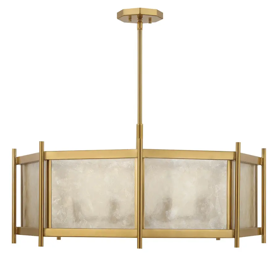 Jacobs 8-Light Chandelier in Warm Brass - Image 2