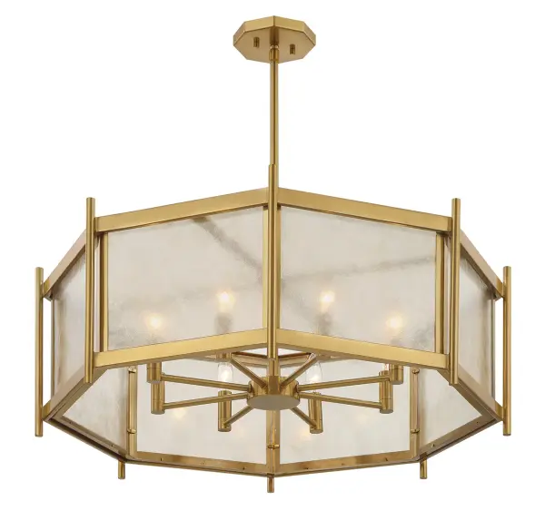 Jacobs 8-Light Chandelier in Warm Brass - Image 4