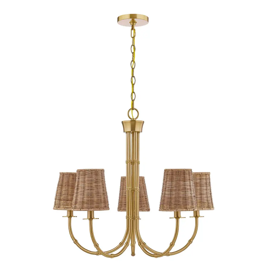 Ashbury 5-Light Chandelier in Warm Brass - Image 2