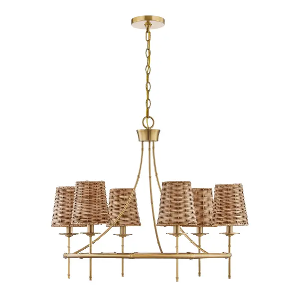 Ashbury 6-Light Chandelier in Warm Brass - Image 2