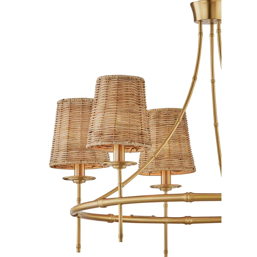 Ashbury 6-Light Chandelier in Warm Brass - Image 6
