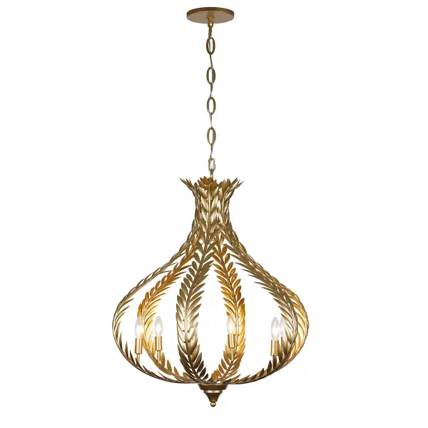 Atlas 6-Light Chandelier in Grecian Gold by Breegan Jane - Image 1