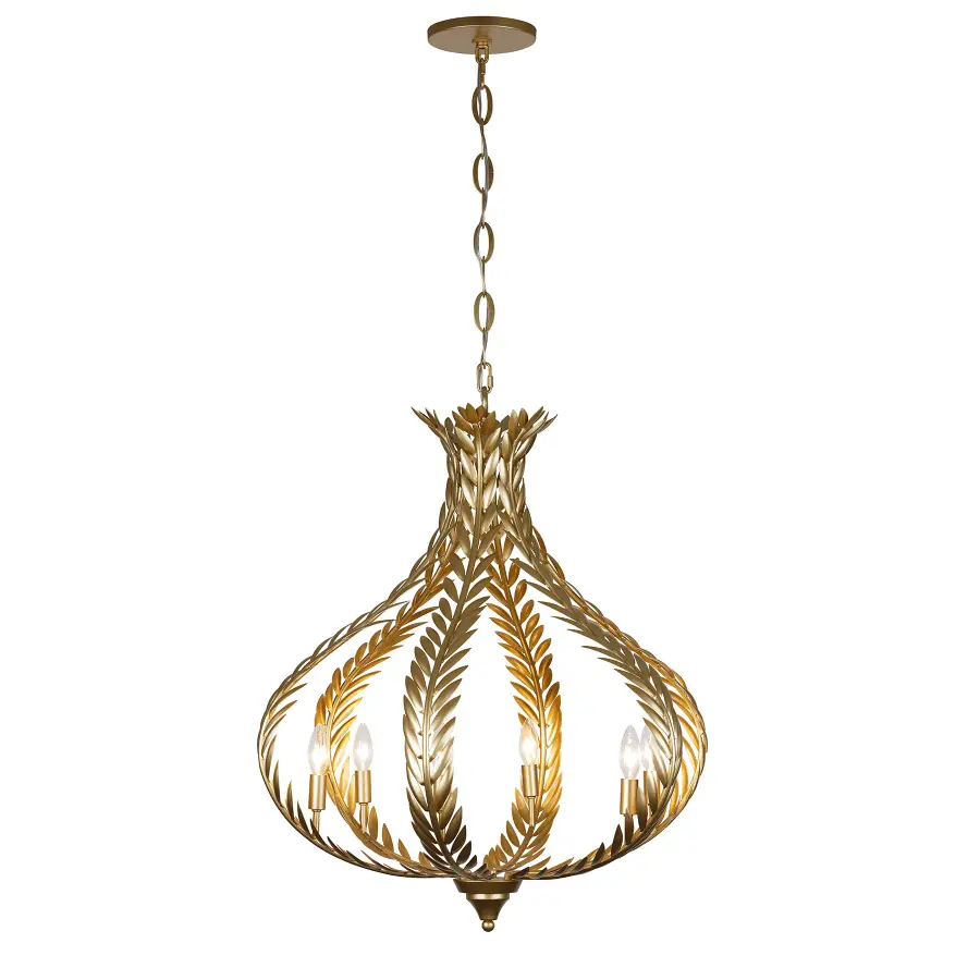 Atlas 6-Light Chandelier in Grecian Gold by Breegan Jane - Image 1