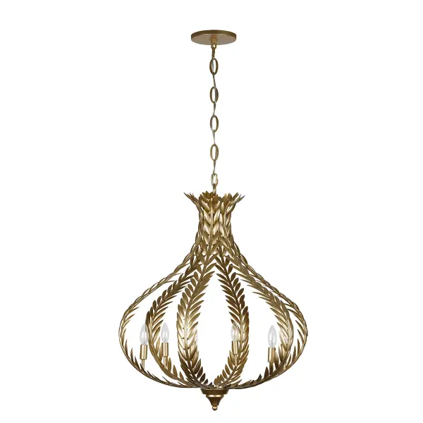 Atlas 6-Light Chandelier in Grecian Gold by Breegan Jane - Image 2