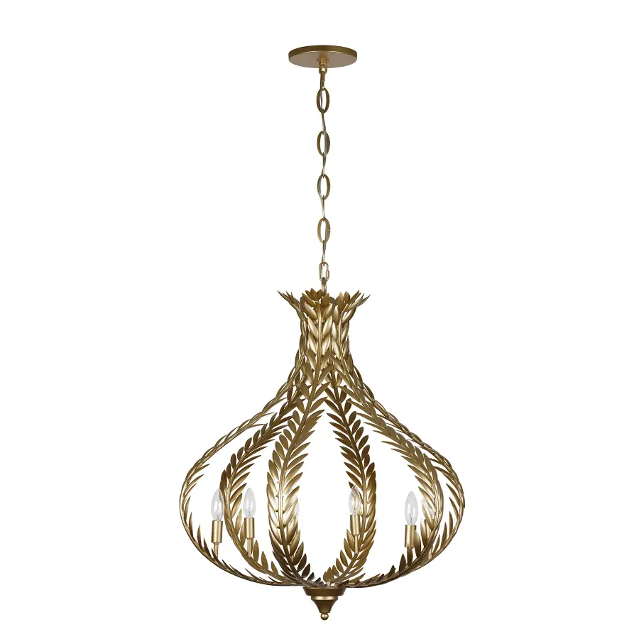 Atlas 6-Light Chandelier in Grecian Gold by Breegan Jane - Image 2