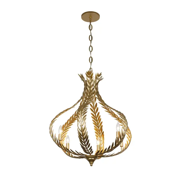 Atlas 6-Light Chandelier in Grecian Gold by Breegan Jane - Image 3