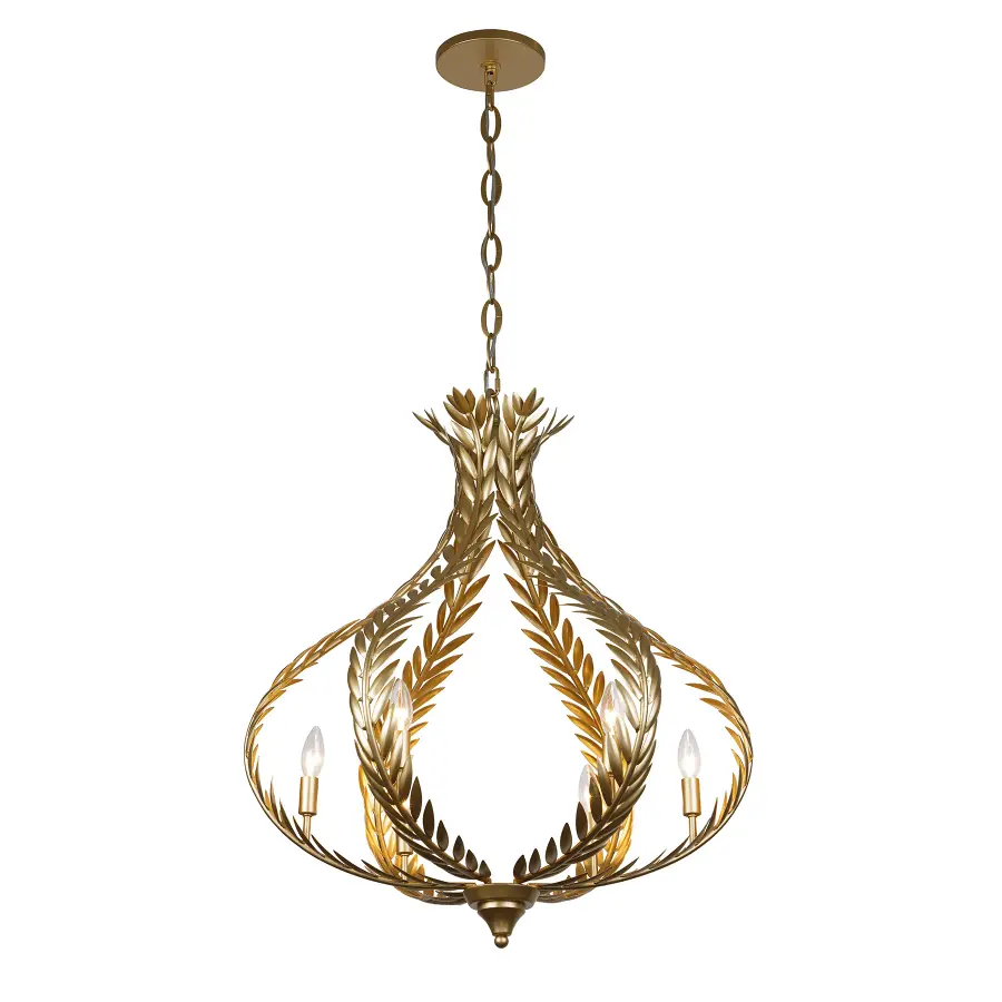 Atlas 6-Light Chandelier in Grecian Gold by Breegan Jane - Image 4