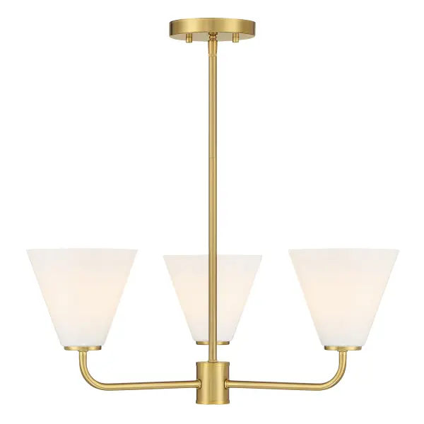 Blair 3-Light Chandelier in Warm Brass - Image 1