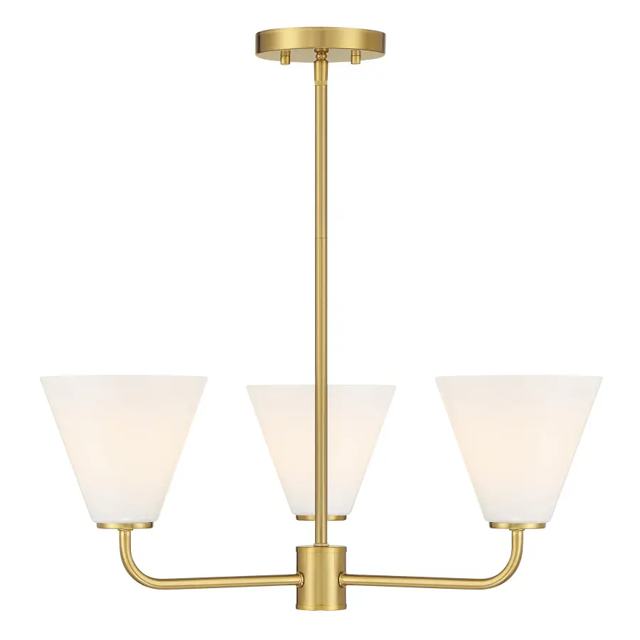 Blair 3-Light Chandelier in Warm Brass - Image 1