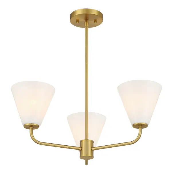 Blair 3-Light Chandelier in Warm Brass - Image 3