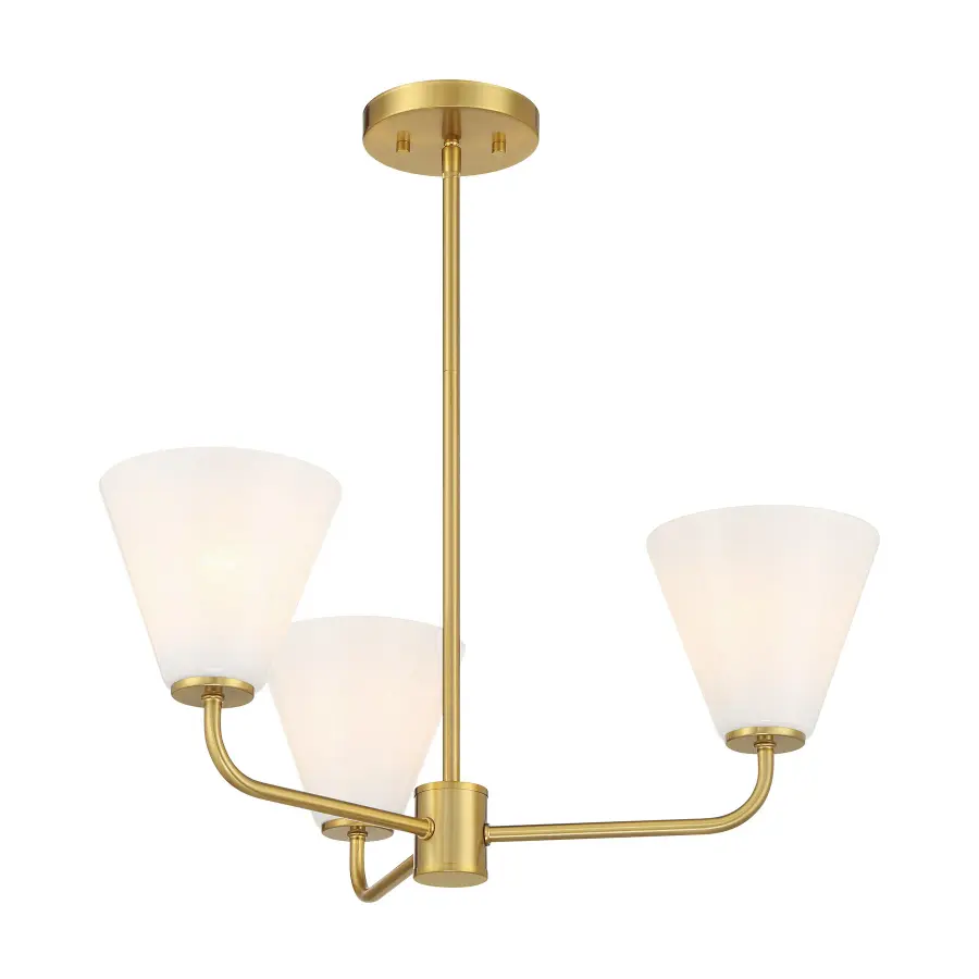 Blair 3-Light Chandelier in Warm Brass - Image 5
