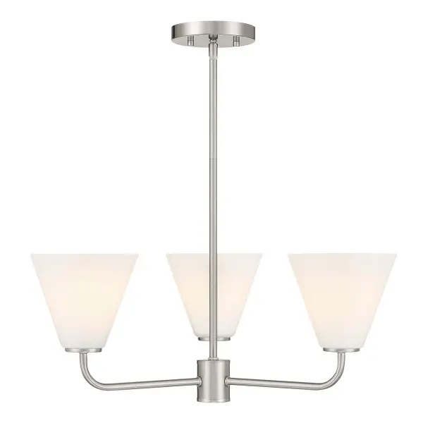 Blair 3-Light Chandelier in Satin Nickel - Image 1