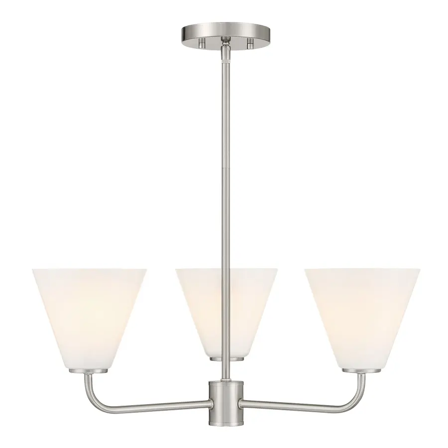 Blair 3-Light Chandelier in Satin Nickel - Image 1