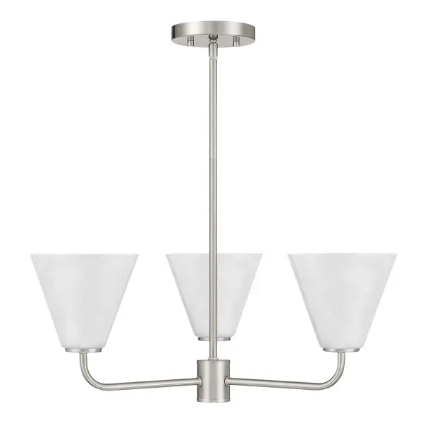 Blair 3-Light Chandelier in Satin Nickel - Image 2