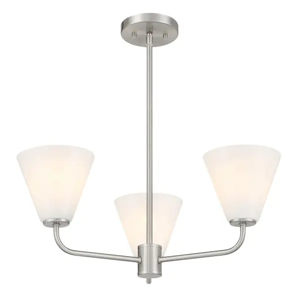 Blair 3-Light Chandelier in Satin Nickel - Image 3