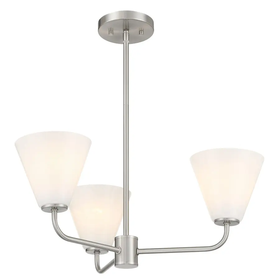 Blair 3-Light Chandelier in Satin Nickel - Image 5
