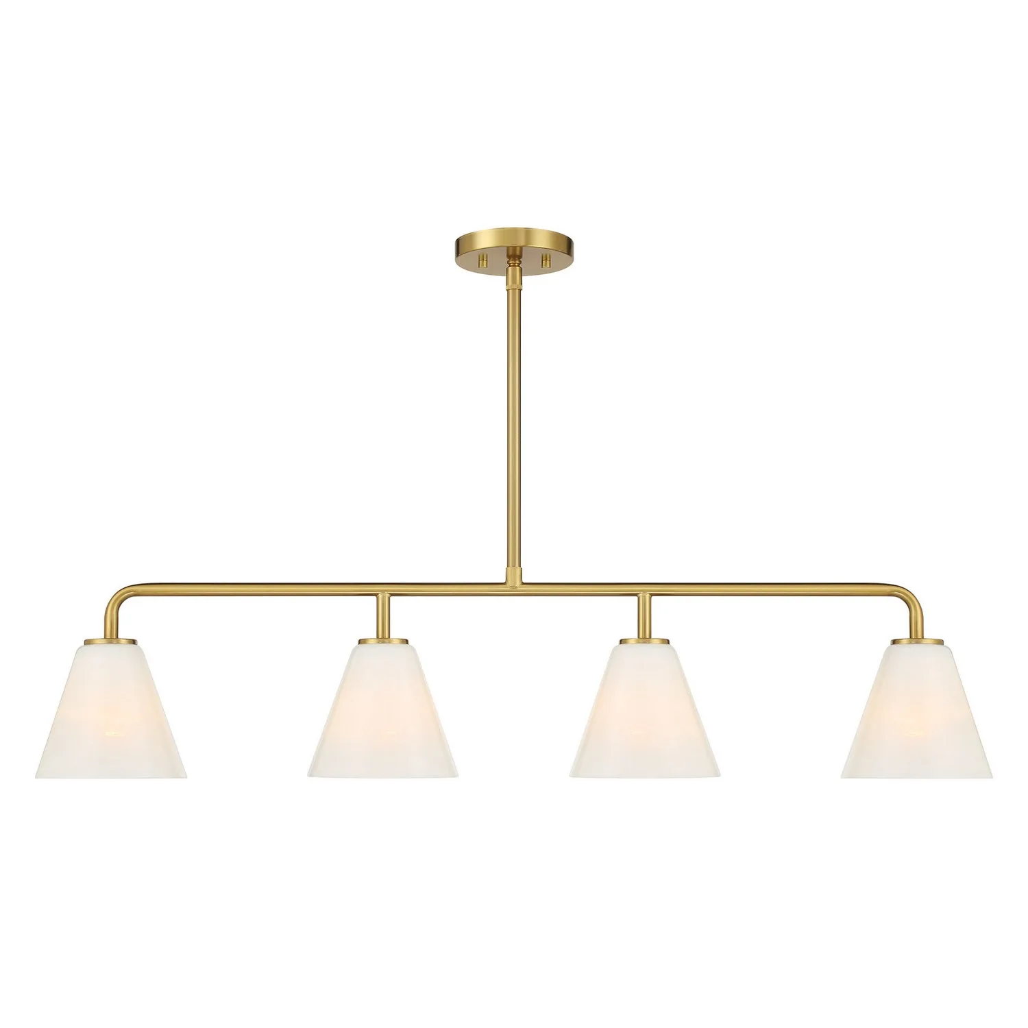 Blair Four Light Linear Chandelier in Warm Brass