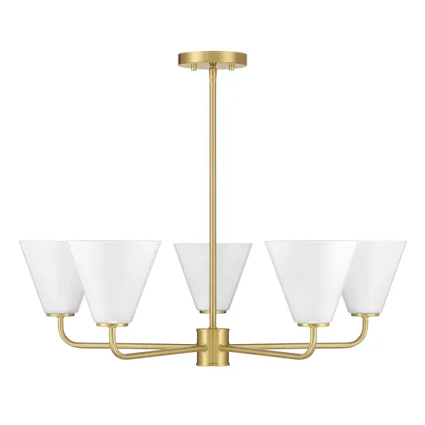 Blair Five Light Chandelier in Warm Brass - Image 2