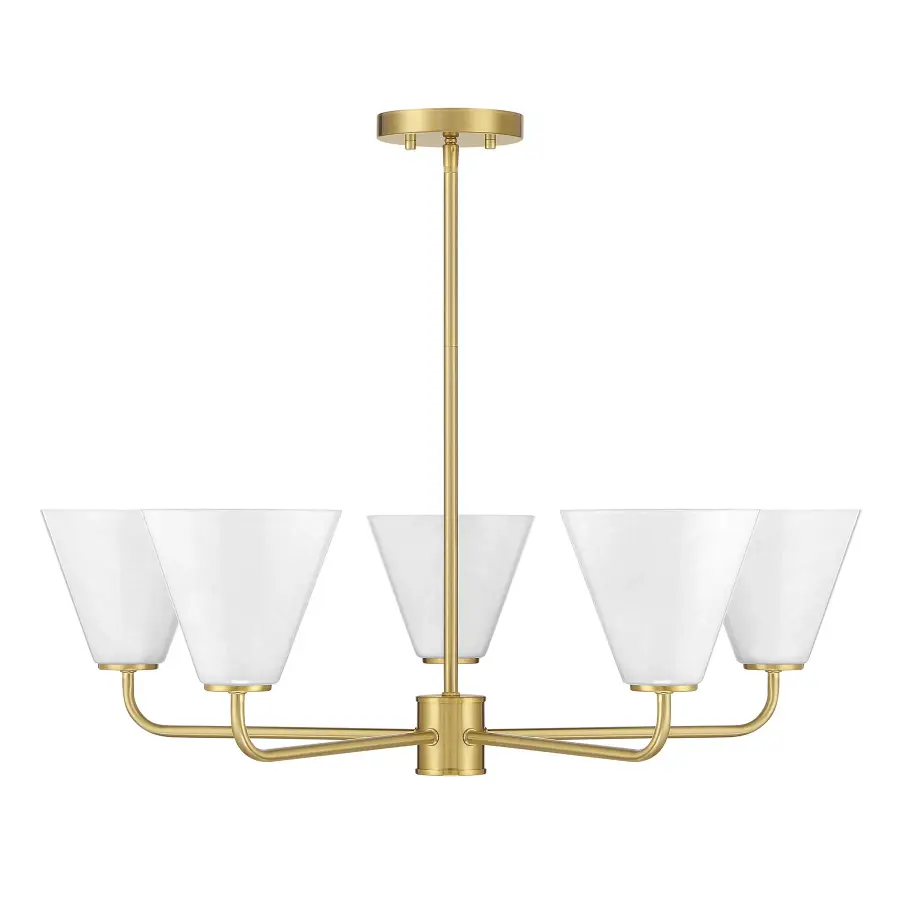 Blair Five Light Chandelier in Warm Brass - Image 2