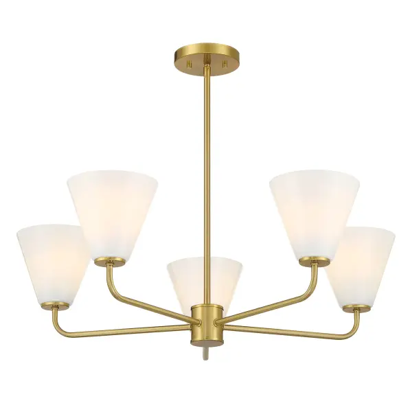 Blair Five Light Chandelier in Warm Brass - Image 3