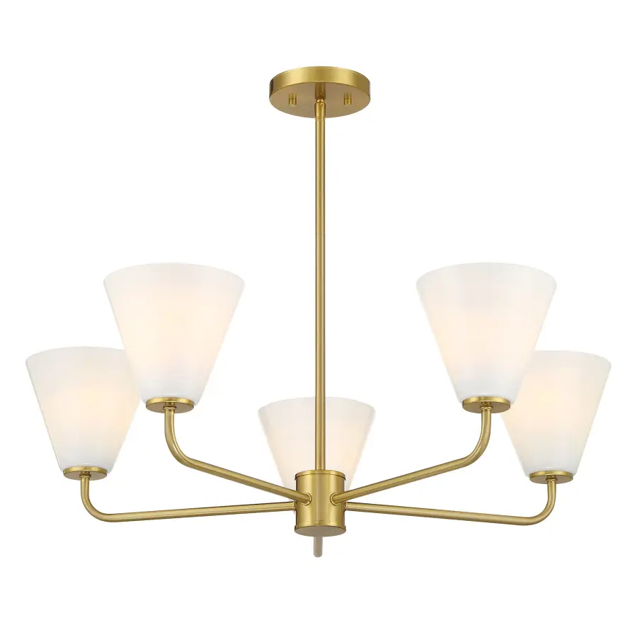 Blair Five Light Chandelier in Warm Brass - Image 3