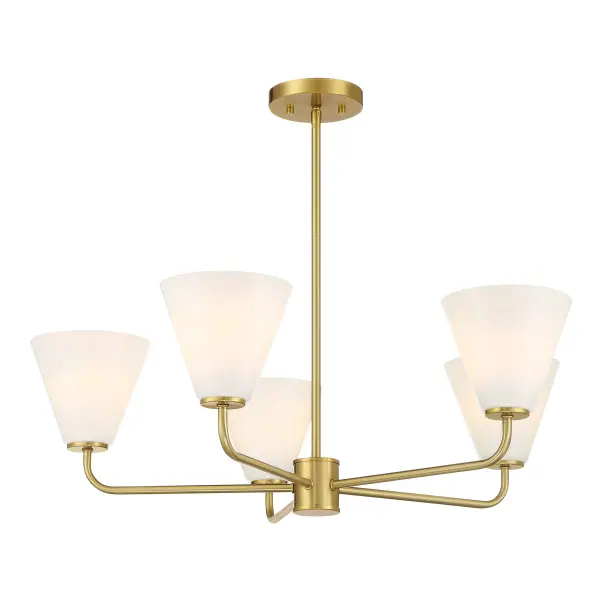 Blair Five Light Chandelier in Warm Brass - Image 5
