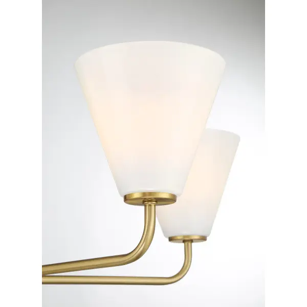 Blair Five Light Chandelier in Warm Brass - Image 6