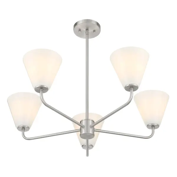 Blair 5-Light Chandelier in Satin Nickel - Image 4