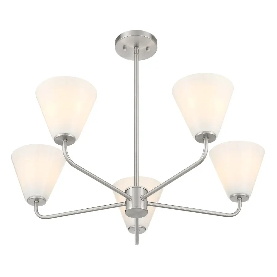 Blair 5-Light Chandelier in Satin Nickel - Image 4