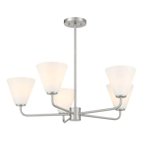 Blair 5-Light Chandelier in Satin Nickel - Image 5