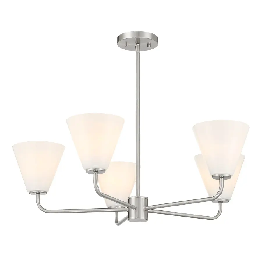 Blair 5-Light Chandelier in Satin Nickel - Image 5