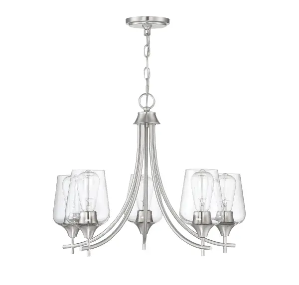 Octave 5-Light Chandelier in Satin Nickel - alternate view