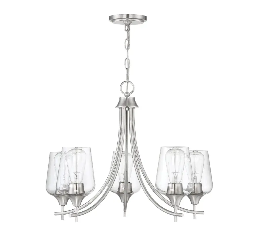 Octave 5-Light Chandelier in Satin Nickel - Image 2