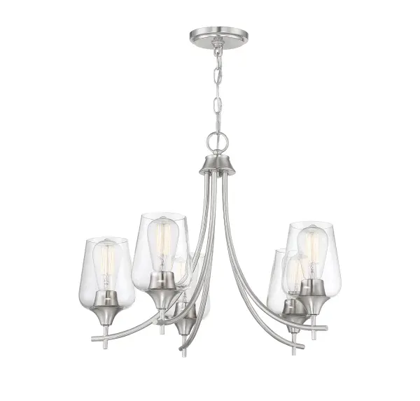 Octave 5-Light Chandelier in Satin Nickel - Image 5