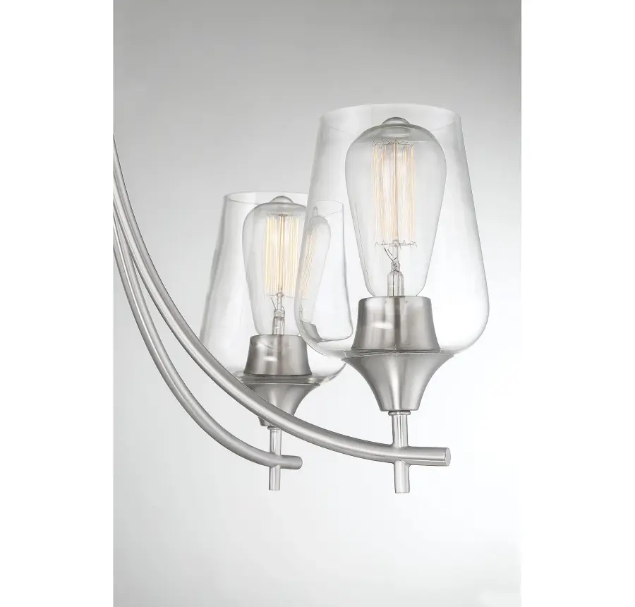 Octave 5-Light Chandelier in Satin Nickel - Image 6