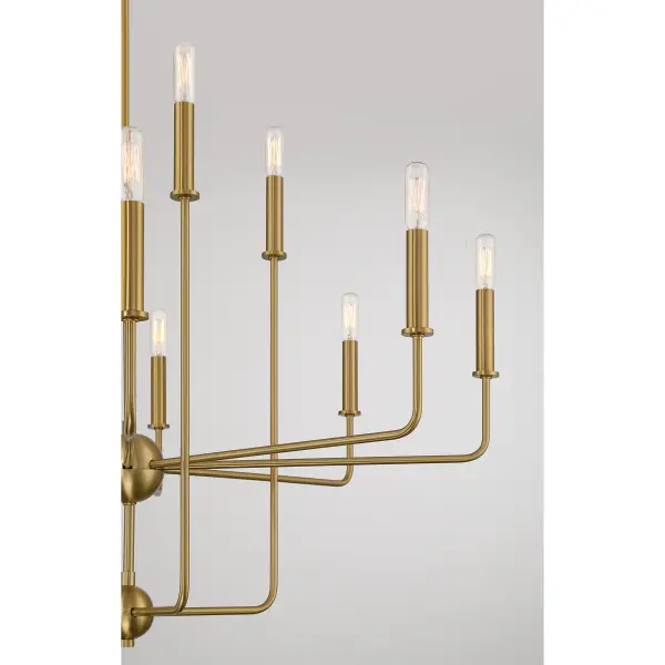 Avondale 12-Light Chandelier in Warm Brass - Image 6