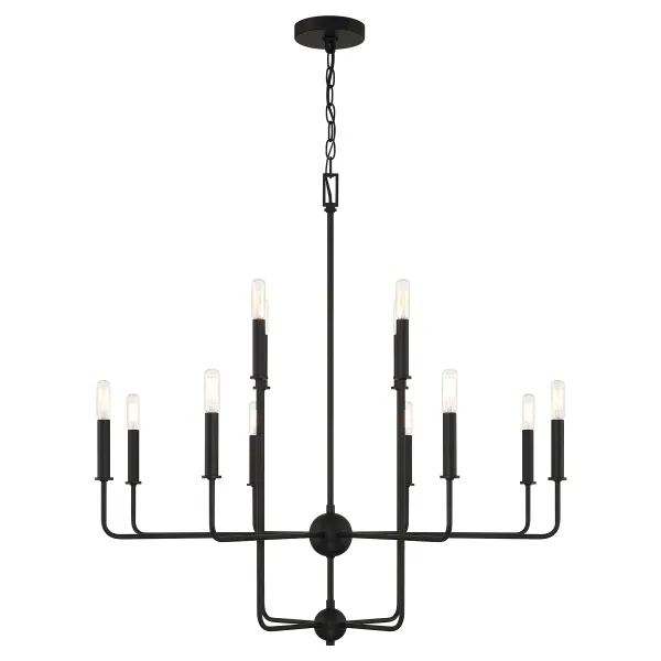 Avondale 12-Light Chandelier in Matte Black - Image 5