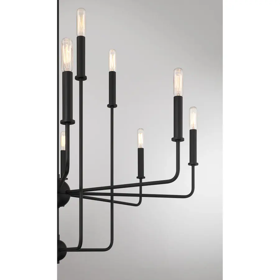 Avondale 12-Light Chandelier in Matte Black - Image 6