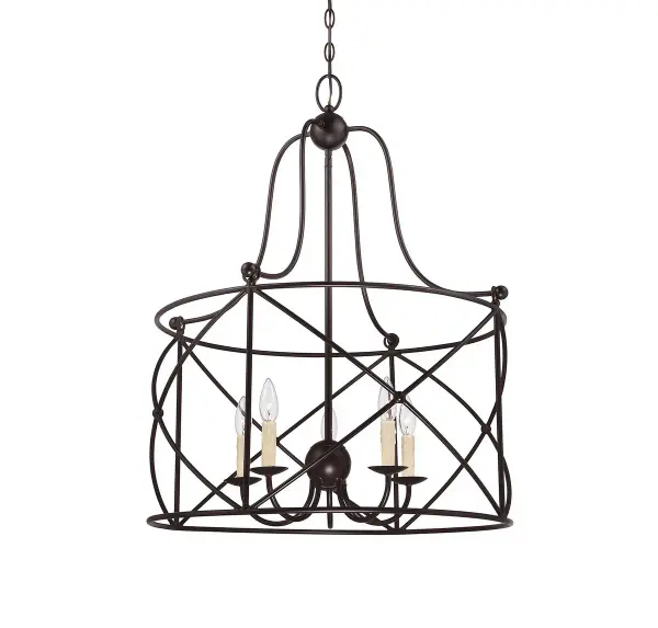Seneca 5-Light Pendant in English Bronze - Image 1