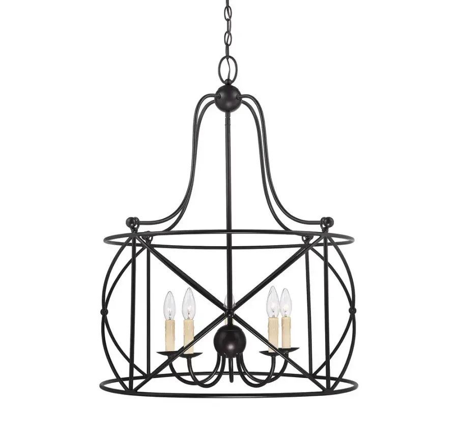 Seneca 5-Light Pendant in English Bronze - Image 2