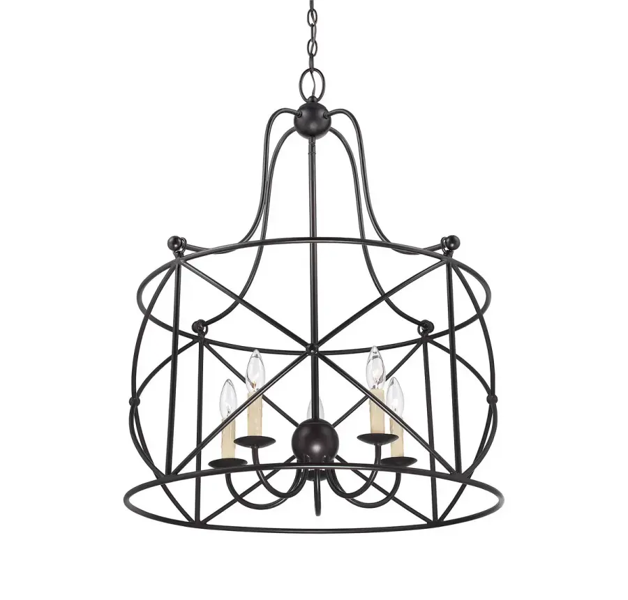 Seneca 5-Light Pendant in English Bronze - Image 4