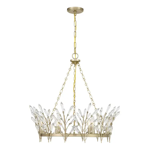 Orianna 6-Light Chandelier in Noble Brass - Image 1
