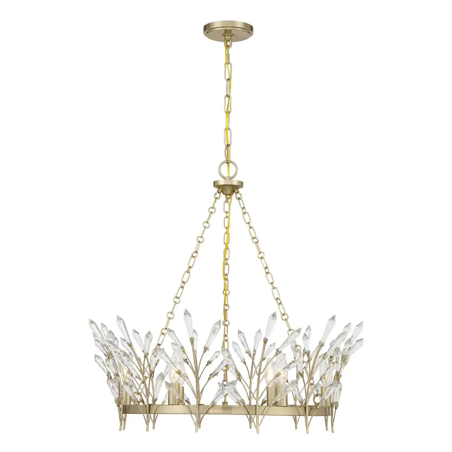 Orianna 6-Light Chandelier in Noble Brass - Image 1