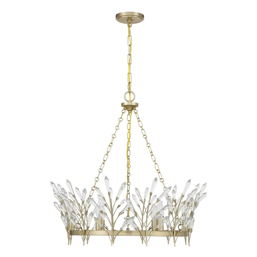 Orianna 6-Light Chandelier in Noble Brass - Image 2