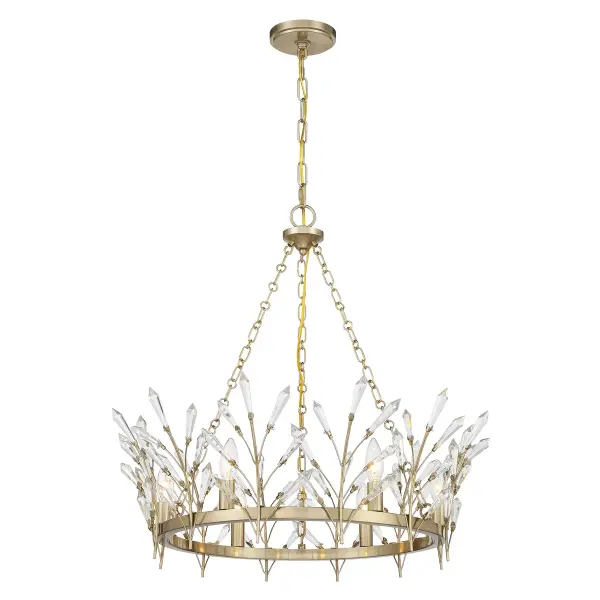 Orianna 6-Light Chandelier in Noble Brass - Image 3