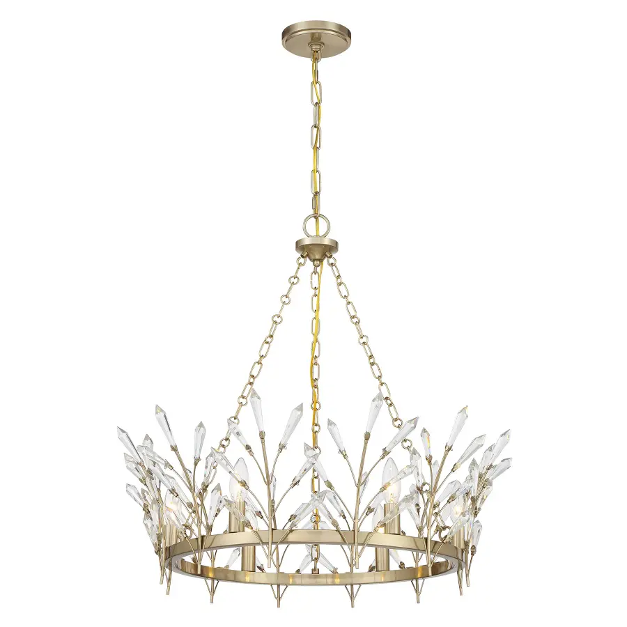 Orianna 6-Light Chandelier in Noble Brass - Image 3